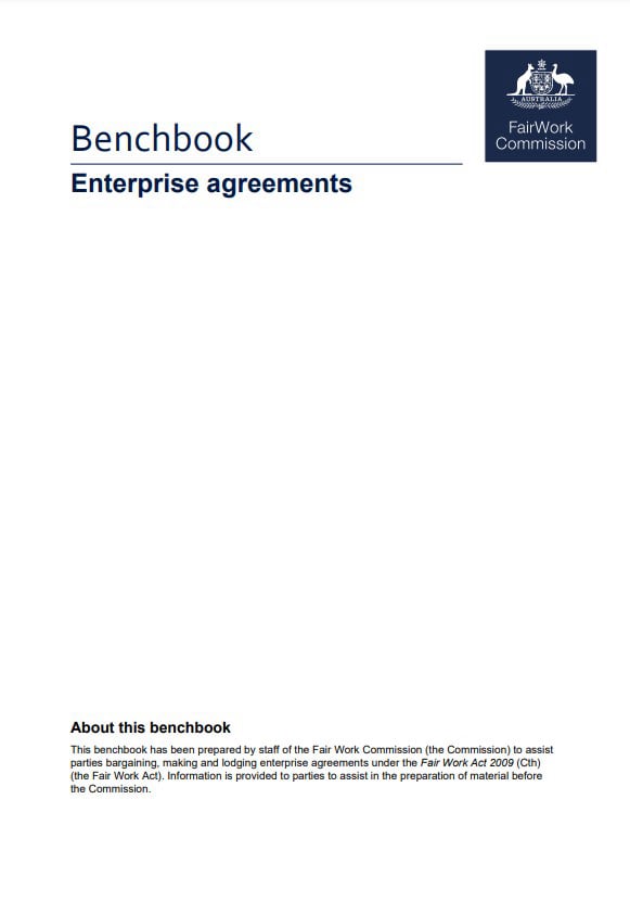 Fair Work Commission Enterprise Agreement Benchbook